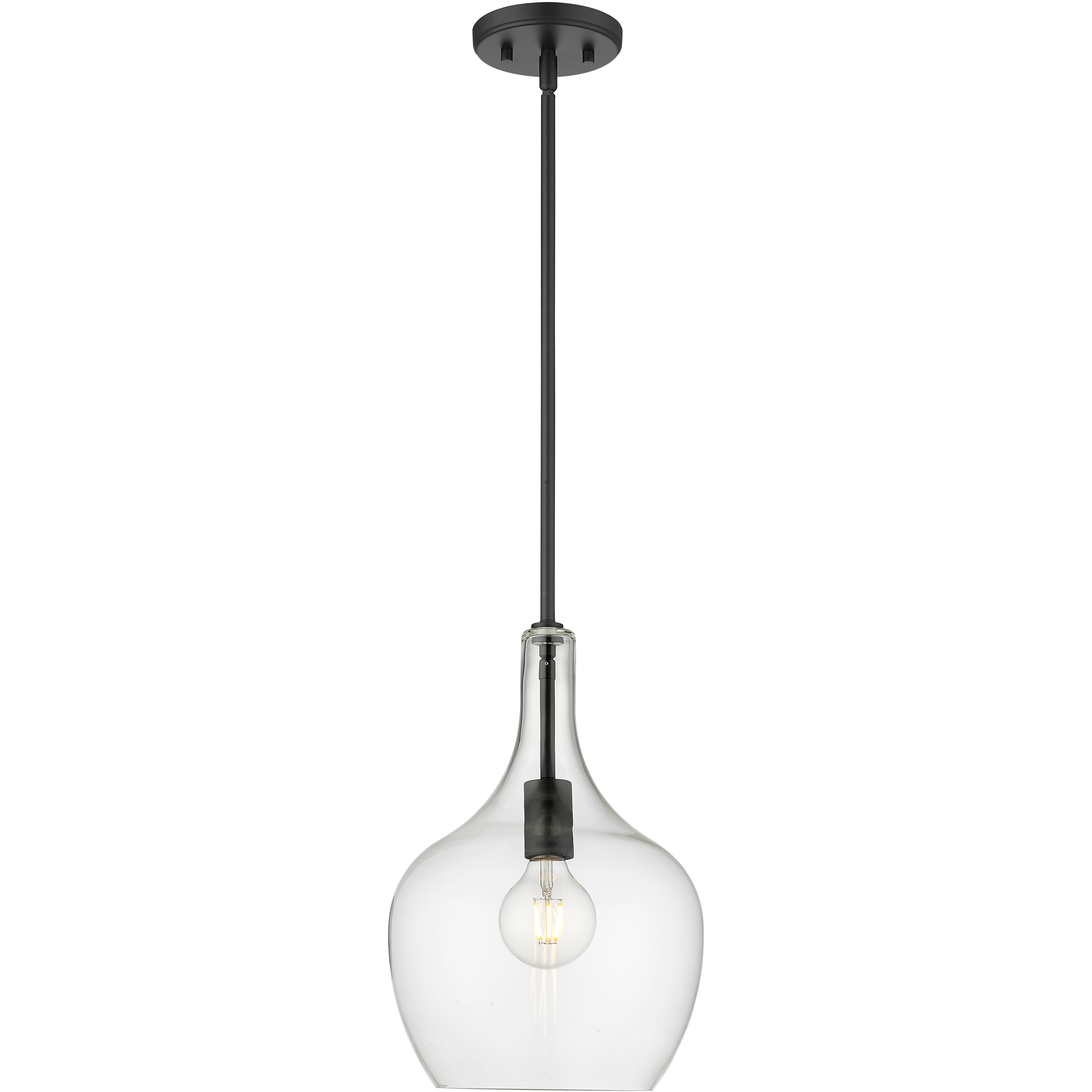 Lamara 1 Light 10 inch Matte Black Pendant Ceiling Light